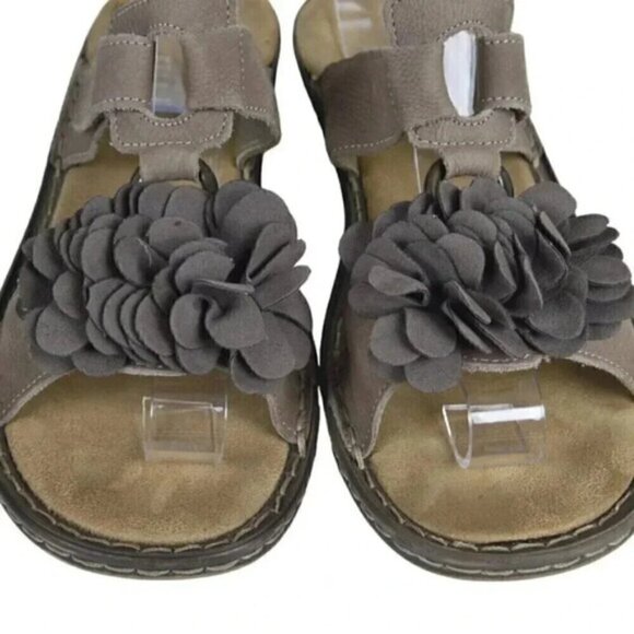 Rieker Flower Sandals Adjustable Straps Leather Slip On Brown Tan EU 40 - Picture 3 of 10